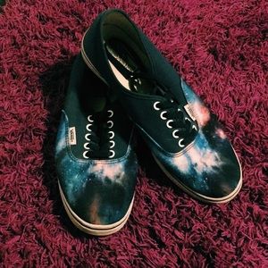 Custom Navy Blue Galaxy Vans